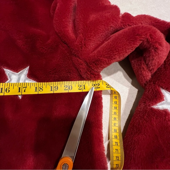 ⭐️ Shein Faux Fur Star Print Hoodie Jacket Coat size SMALL - Picture 14 of 16